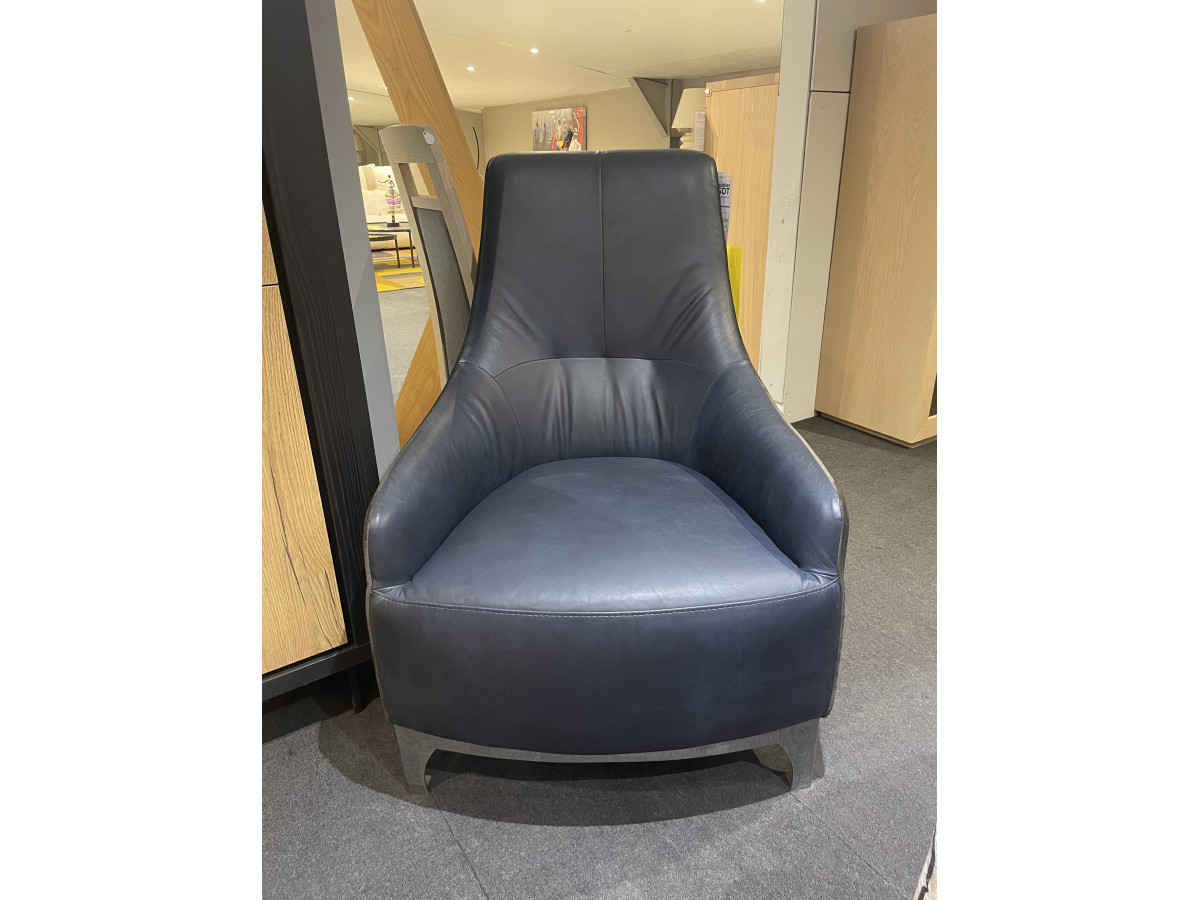 Fauteuil Cuir bleu